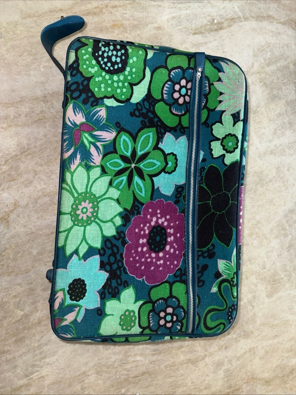 Bantam Travel Vintage 60s 70 Flower Power Hippie Luggage Suitcase Bag Japan Prop